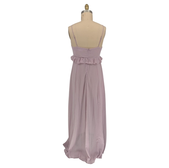 01066 ASTR Ruffle Maxi Dress Lavender size Large bohemian coastal cowgirl spring - Picture 2 of 8